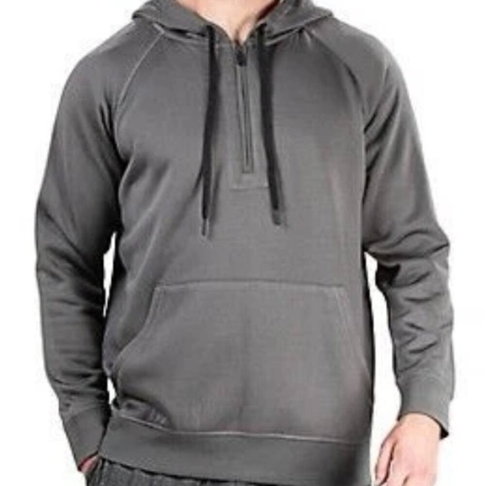 NWT, Natori Tech Hoodie, Quarter-Zip, Gray, Men’s Large, Sweatshirt